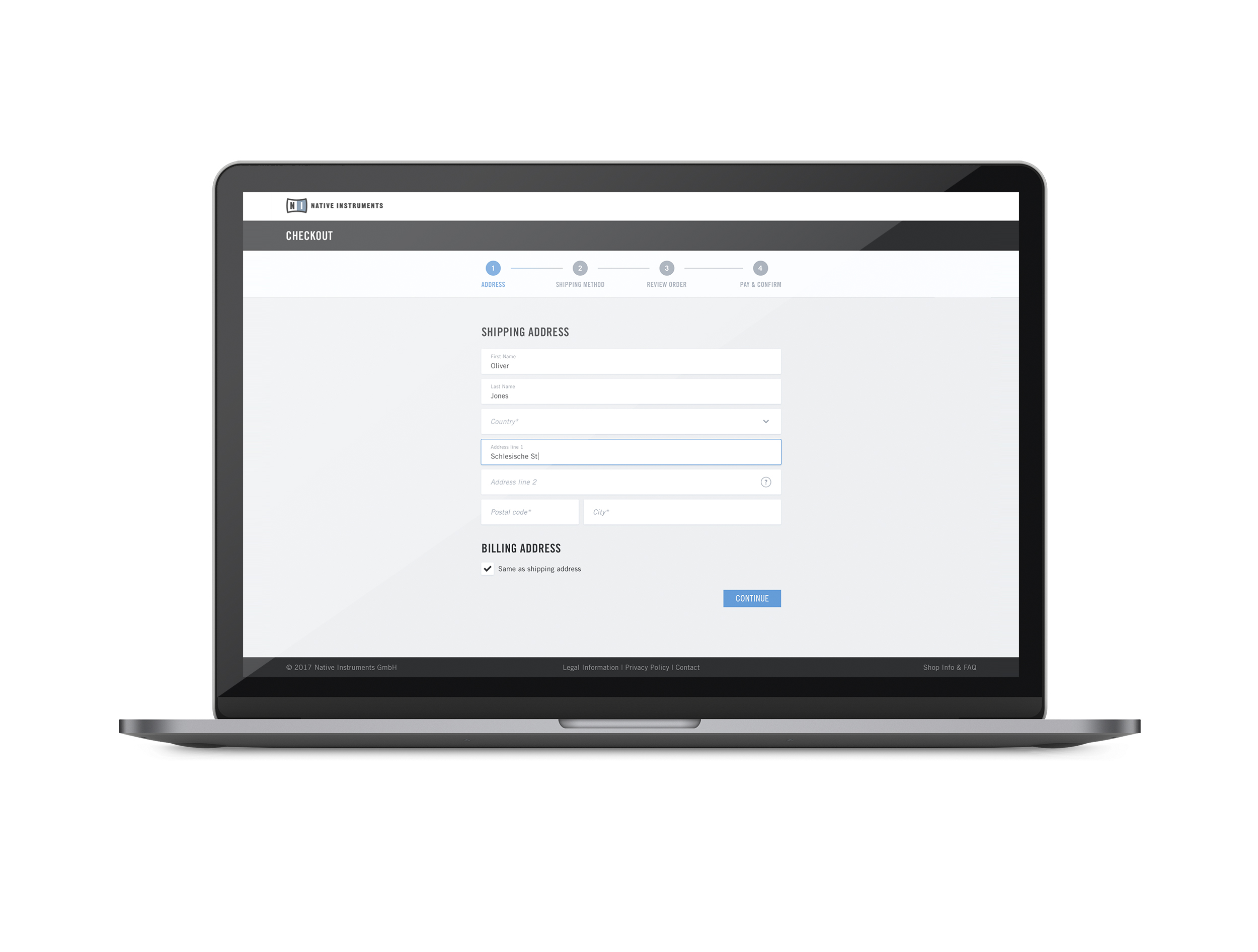 NI Checkout Mockup